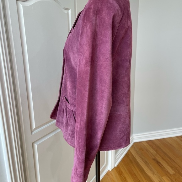 Pursuits ltd suede leather jacket blazer in a size large gorgeous color - Picture 6 of 16